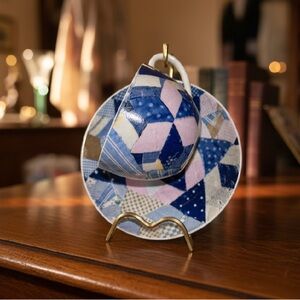 Ralph Lauren Wedgwood "Patchwork" Cup & Saucer Set - England